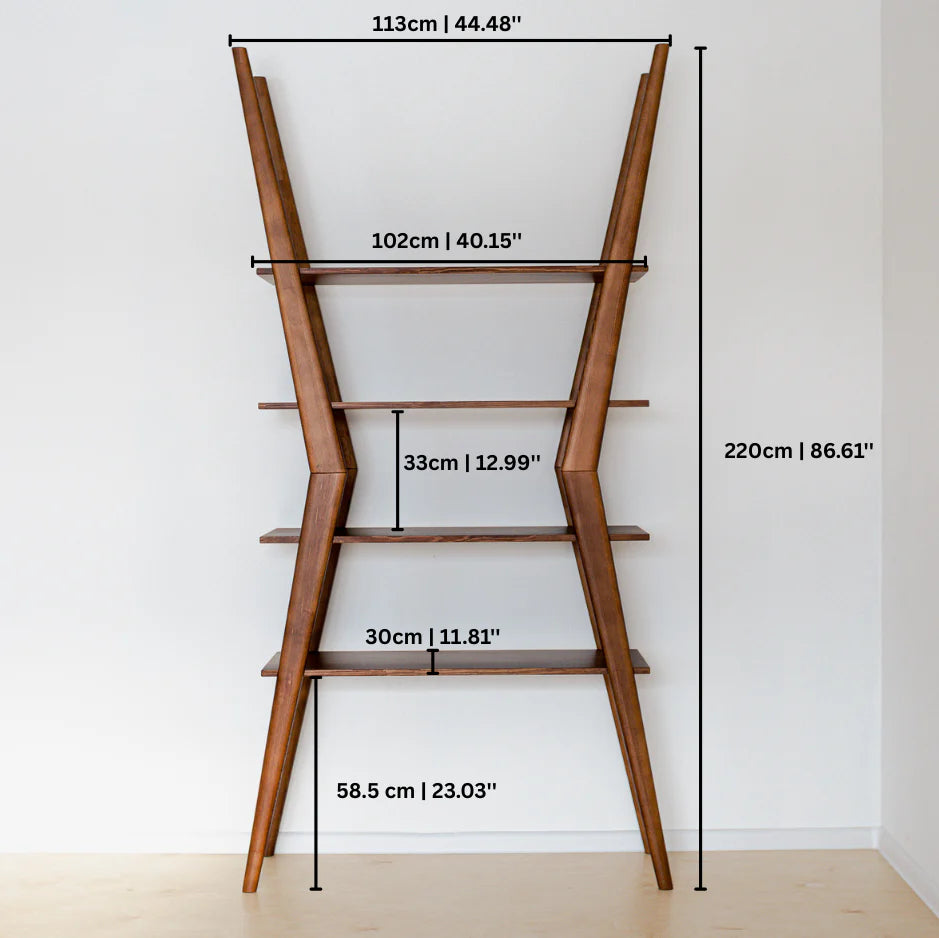 Mid Century Modern Bookcase | The X