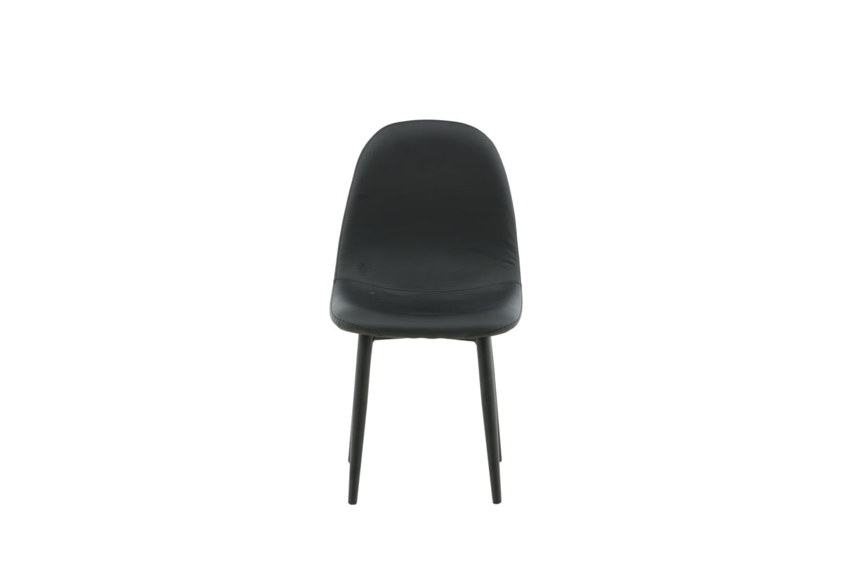 POLAR Barnstolar, svart konstläder 2-pack
