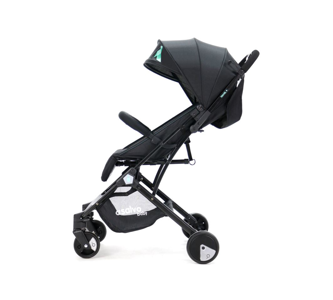 Pushchair Flight Travel+, Black/Aqua