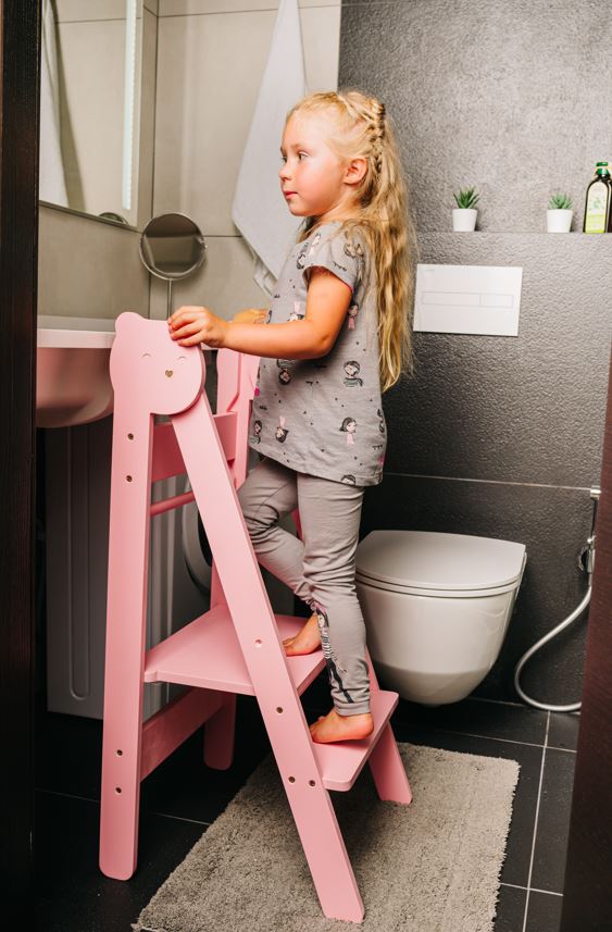 Hoppfällbar Hjälpa Till Pall, Pink
