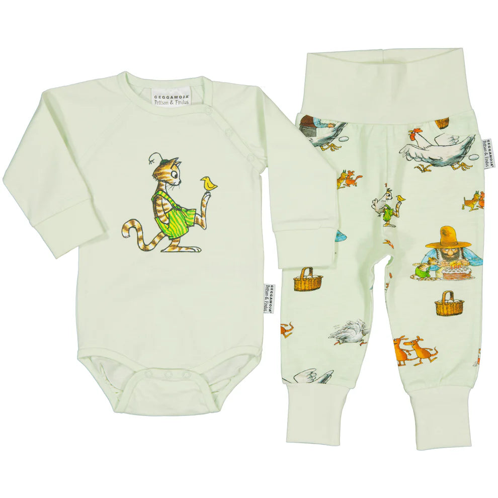 Babyset Pettson och Findus Grön