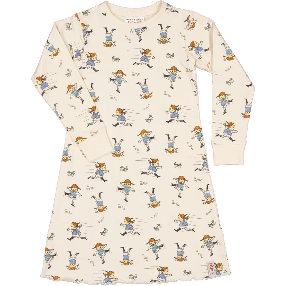 Nattlinne Pippi Långstrump soft beige