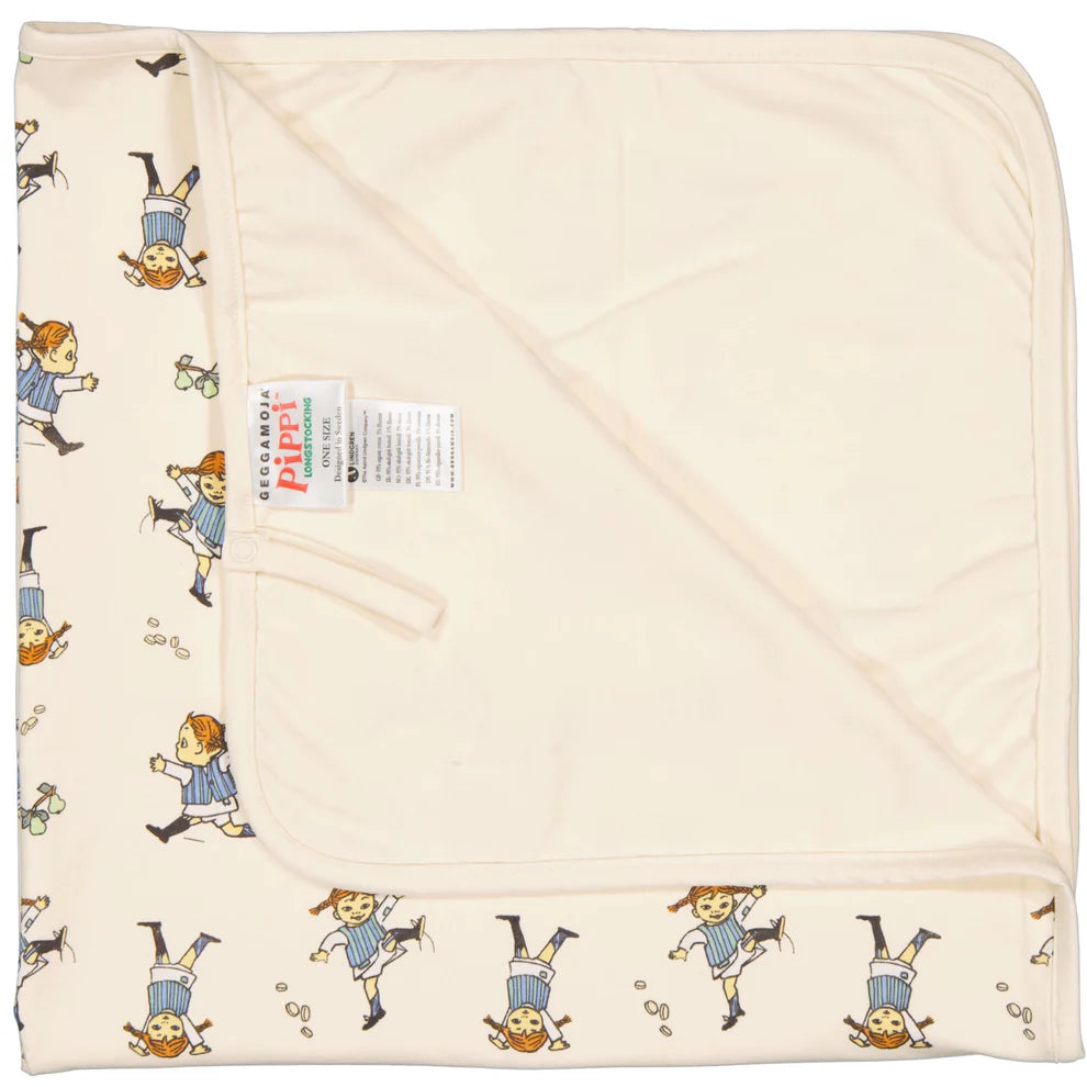 Babyfilt Pippi Långstrump soft beige