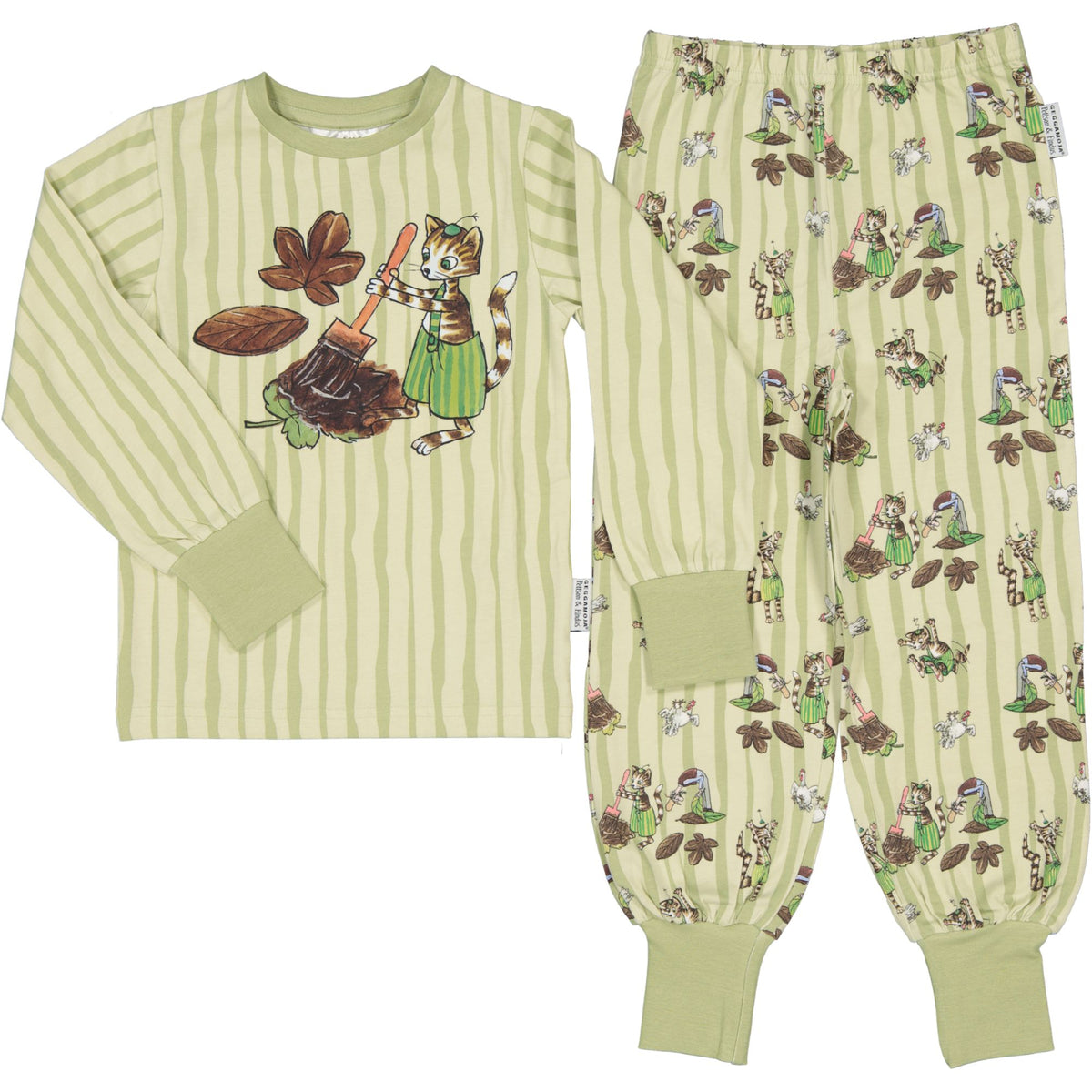 Tvådelad pyjamas | Pettson & Findus, Grön