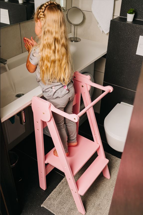 Hoppfällbar Hjälpa Till Pall, Pink