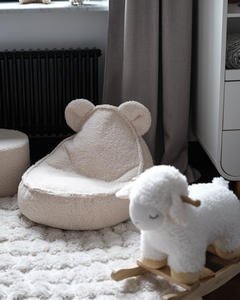 Bear Beanbag, White