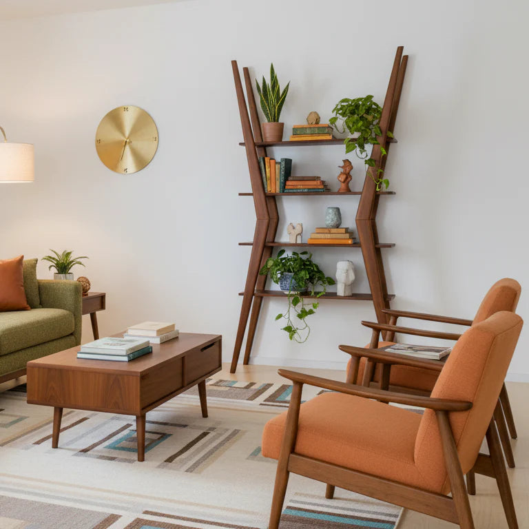 Mid Century Modern Bookcase | The X