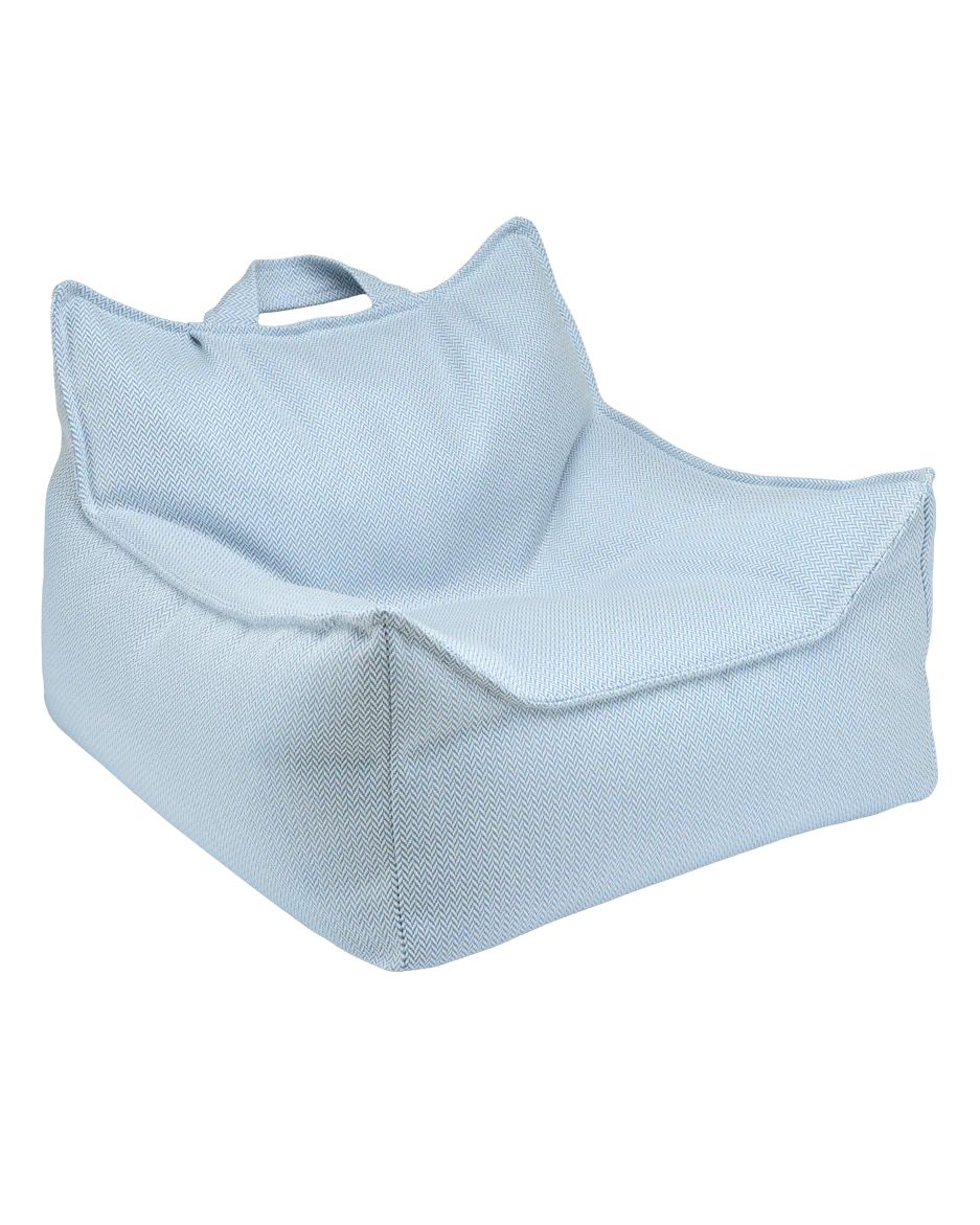 Azure Outdoor Beanbag Chair & Ottoman Set