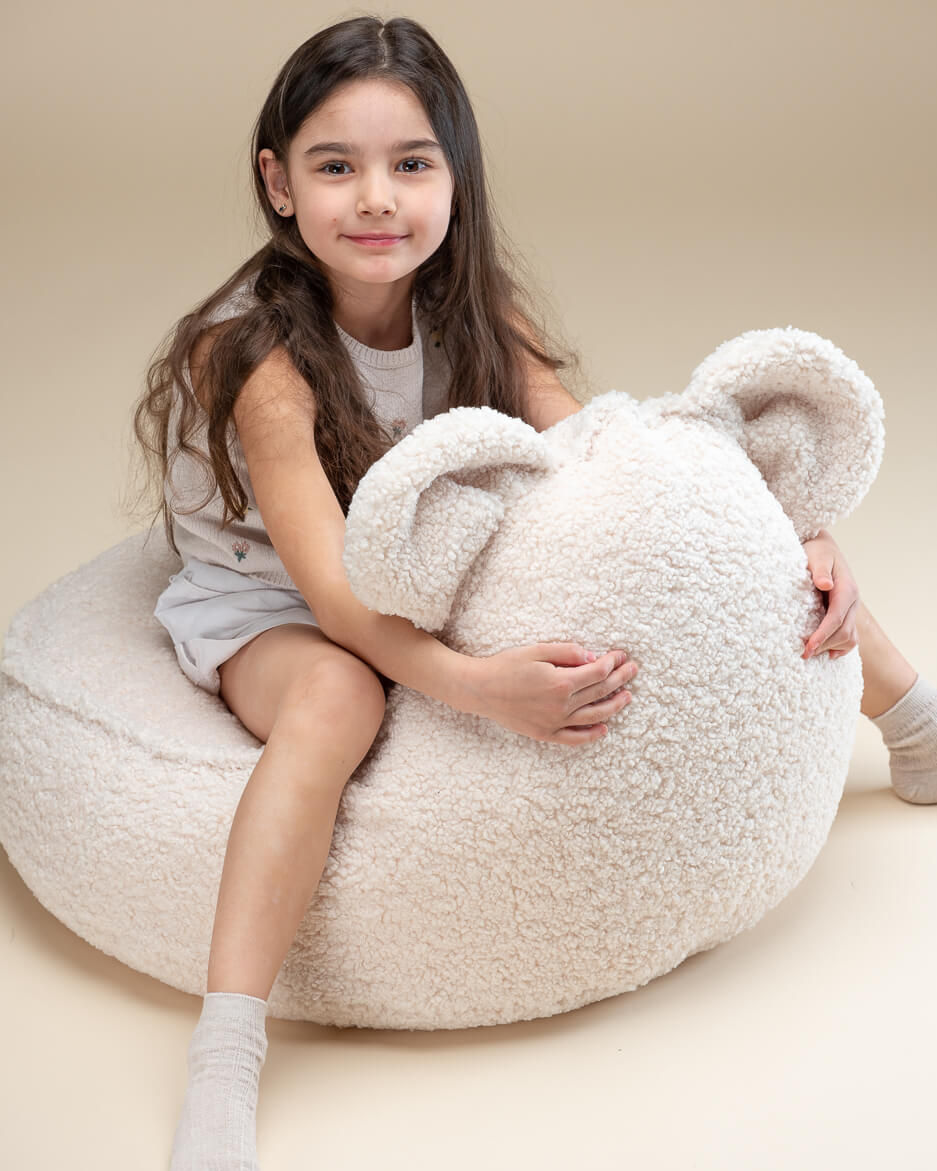 Bear Beanbag, White