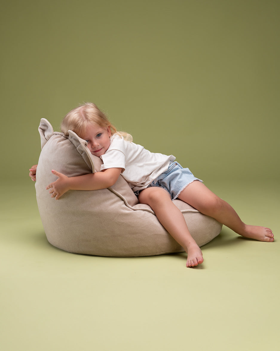 Bear Beanbag, Dusty Beige