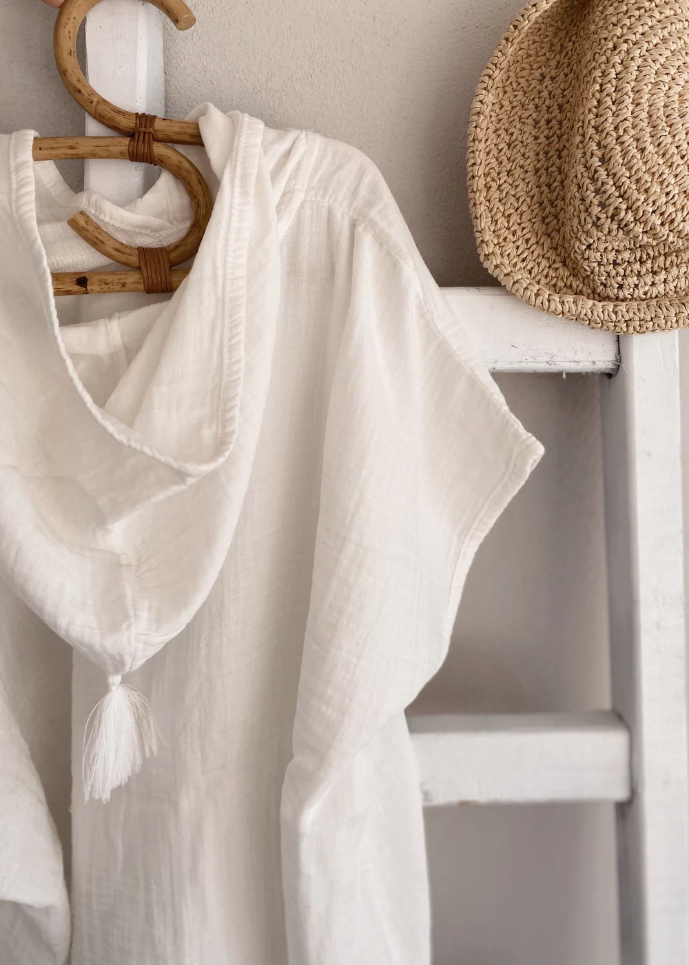 Muslin Poncho Ecru
