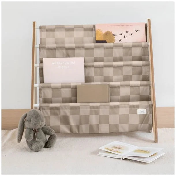 Bokhylla, Schackrutor beige