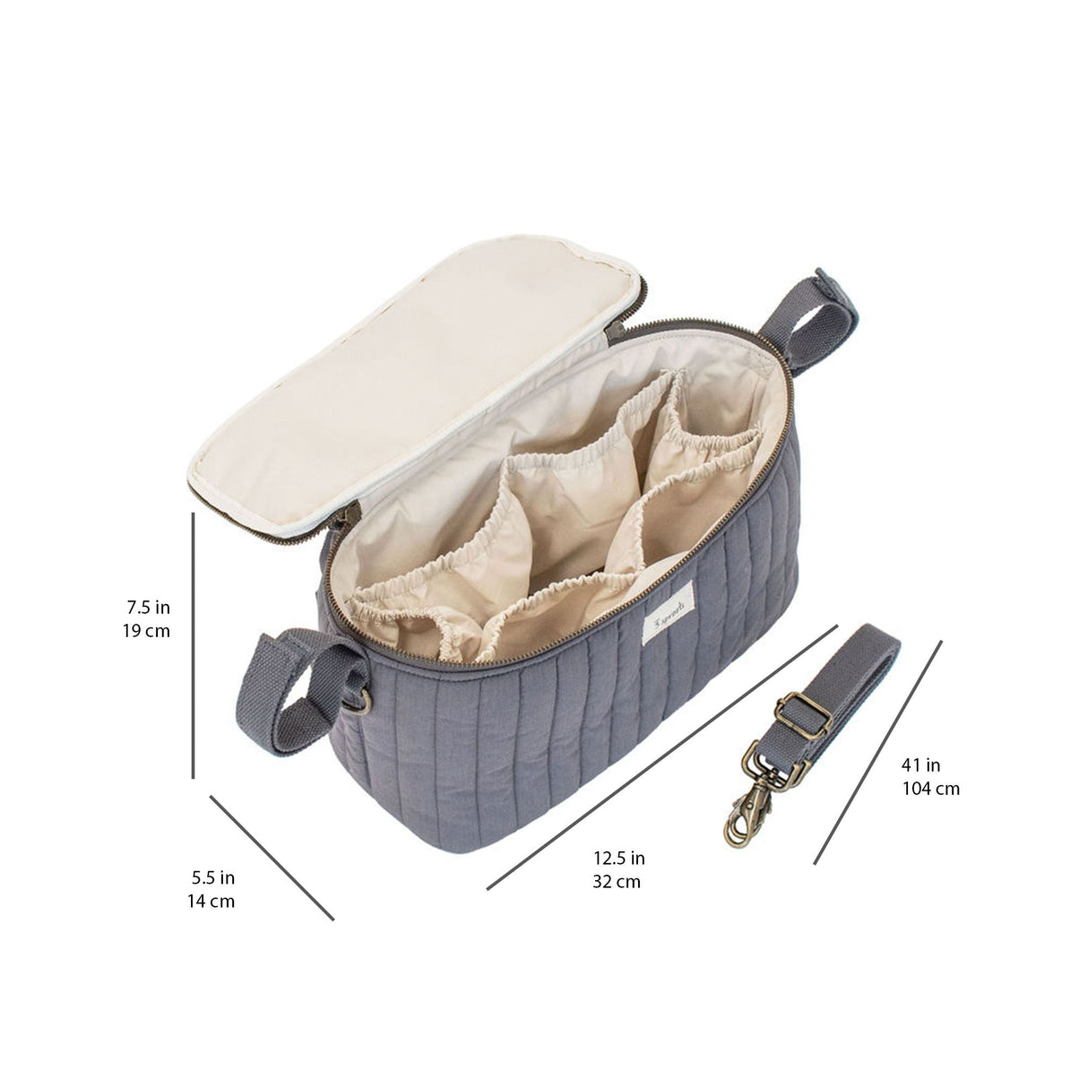 Förvaringsväska för barnvagn, Charcoal Grey - 3 Sprouts