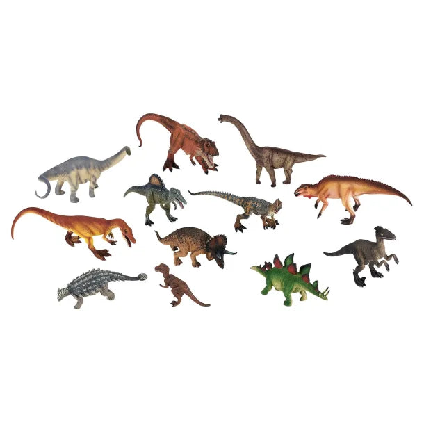 Dinosaurier och Förhistoriska Djur set (12 st.)