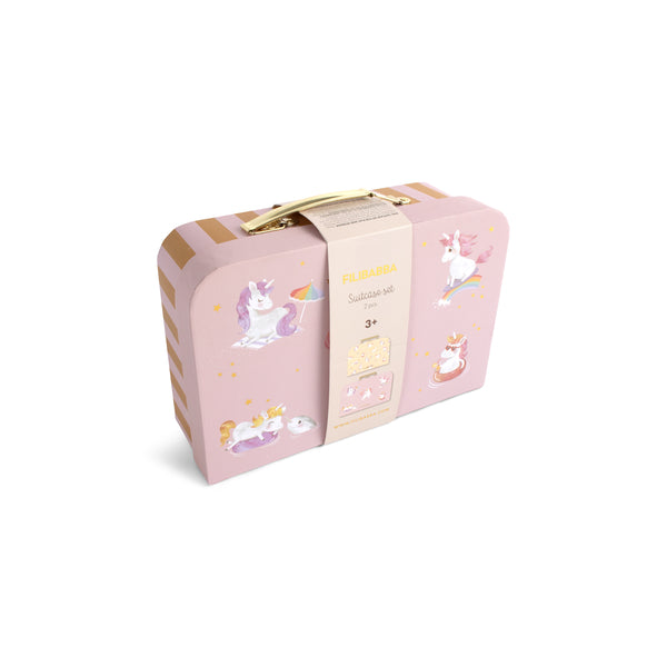 Resväskset för lek och förvaring – 2-pack – Unicorn
