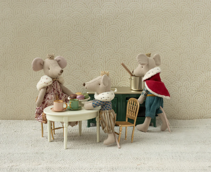 Vintage dining table, Mouse - Off white