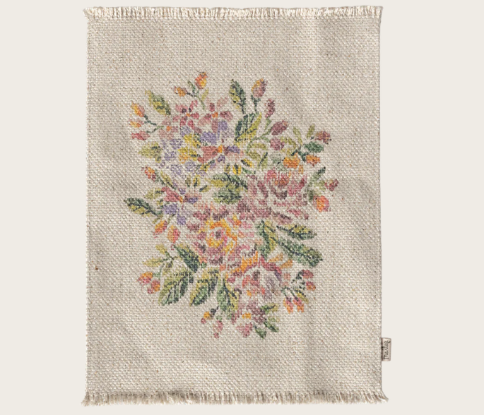 Rug, Miniature, Large - Flowers