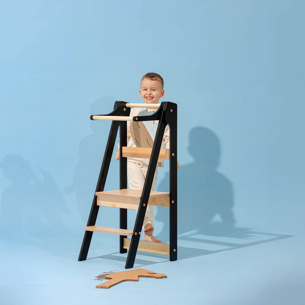 Folding Kitchen Tower, Black