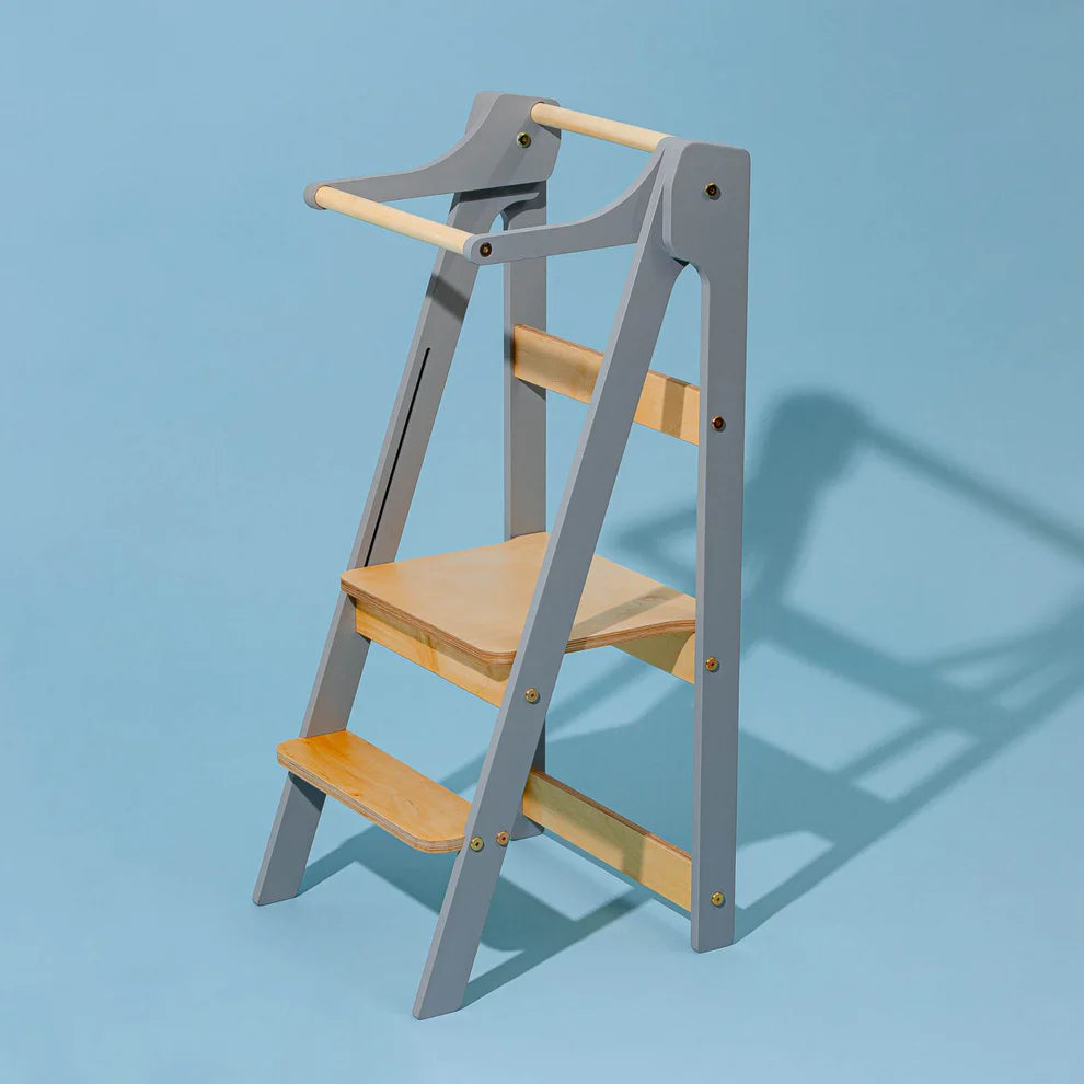 Folding Kitchen Tower, Grey