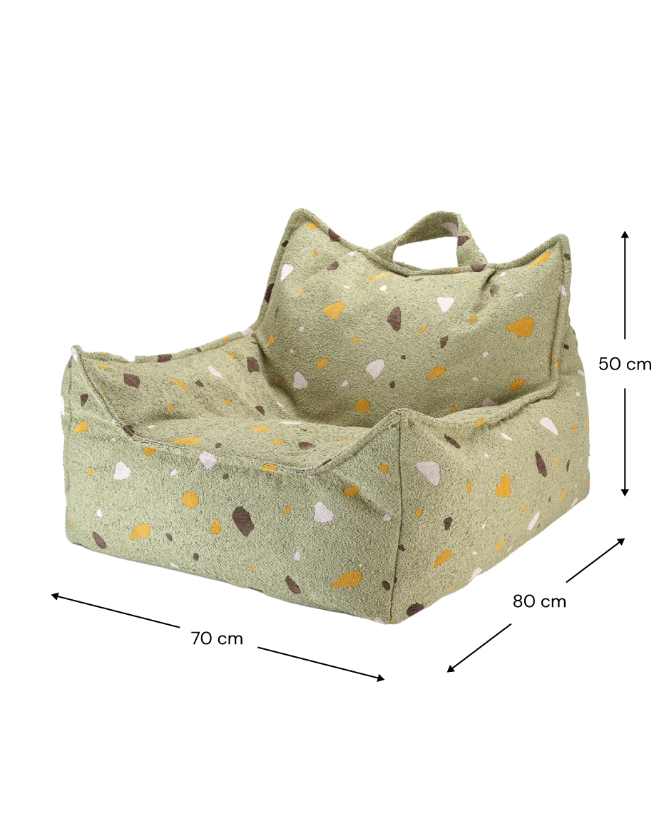 Beanbag Chair, Terrazzo Moss