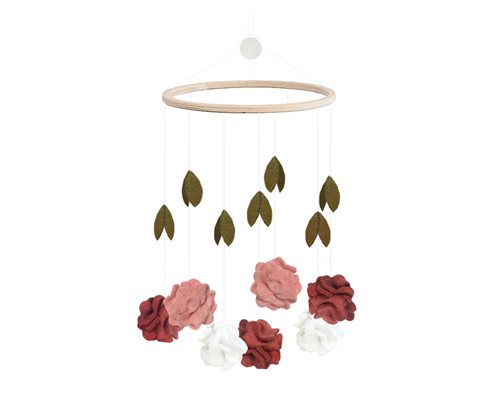 Handsydd mobil, Blommor, Rosa