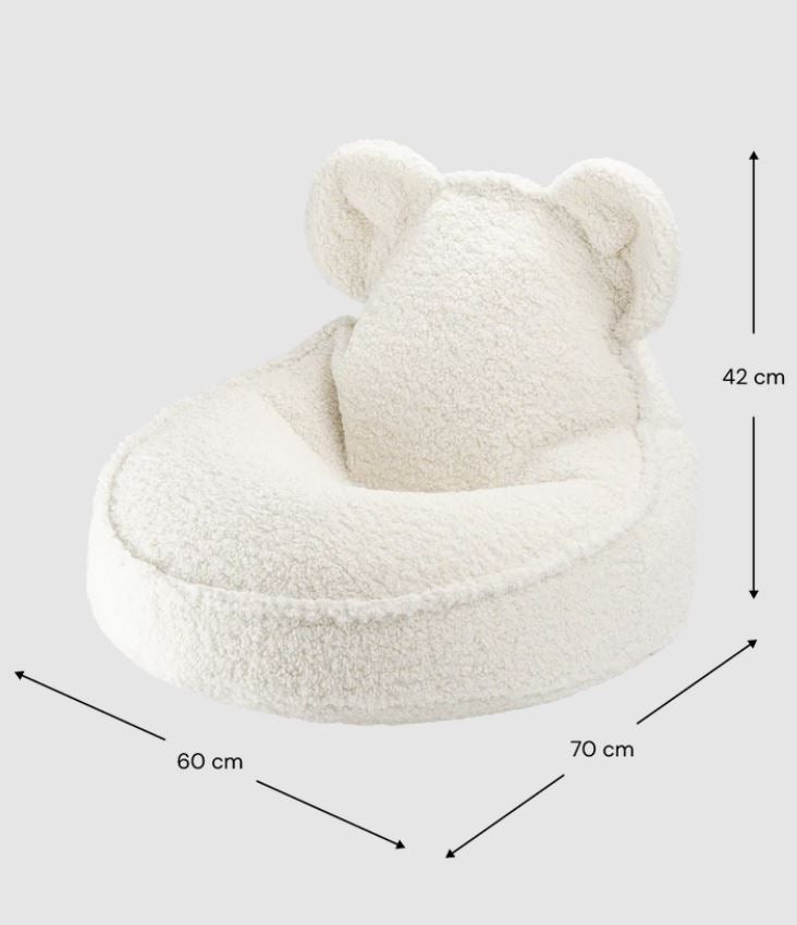 Bear Beanbag, White