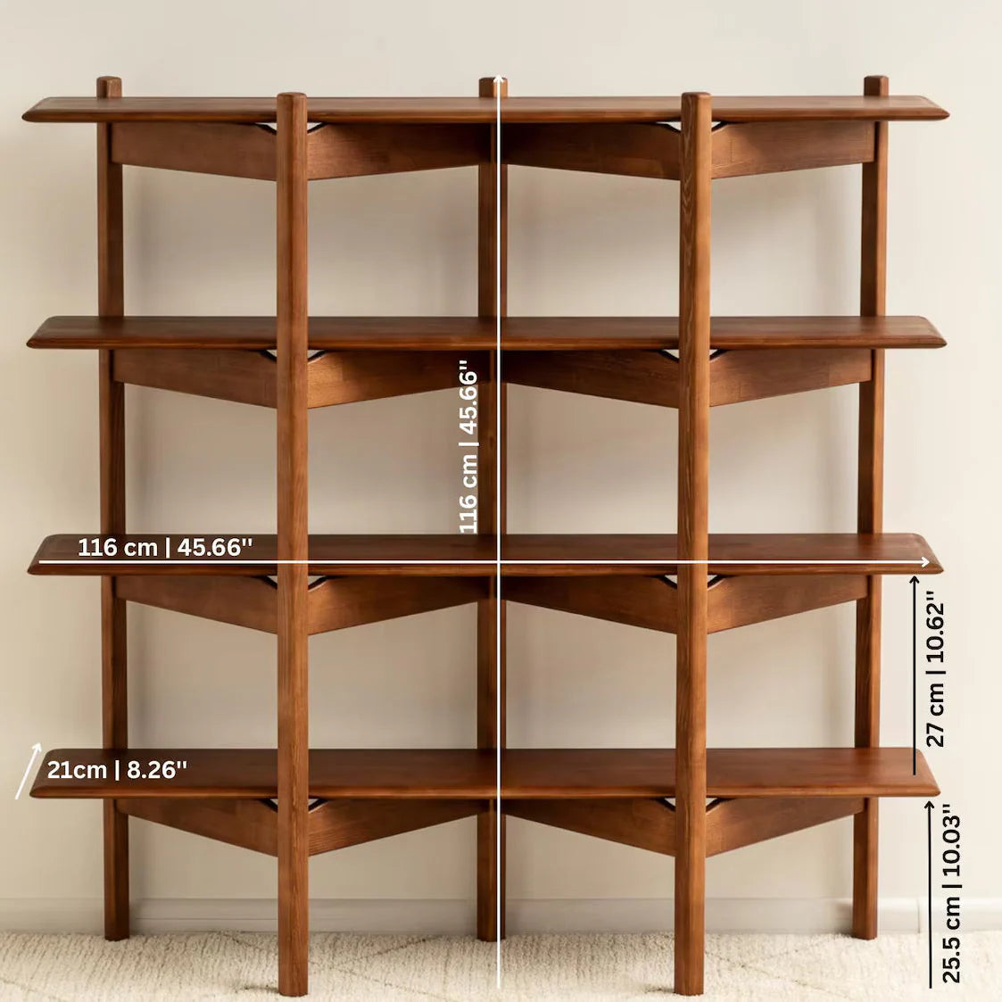 Mid-Century modern shelf | Narrow