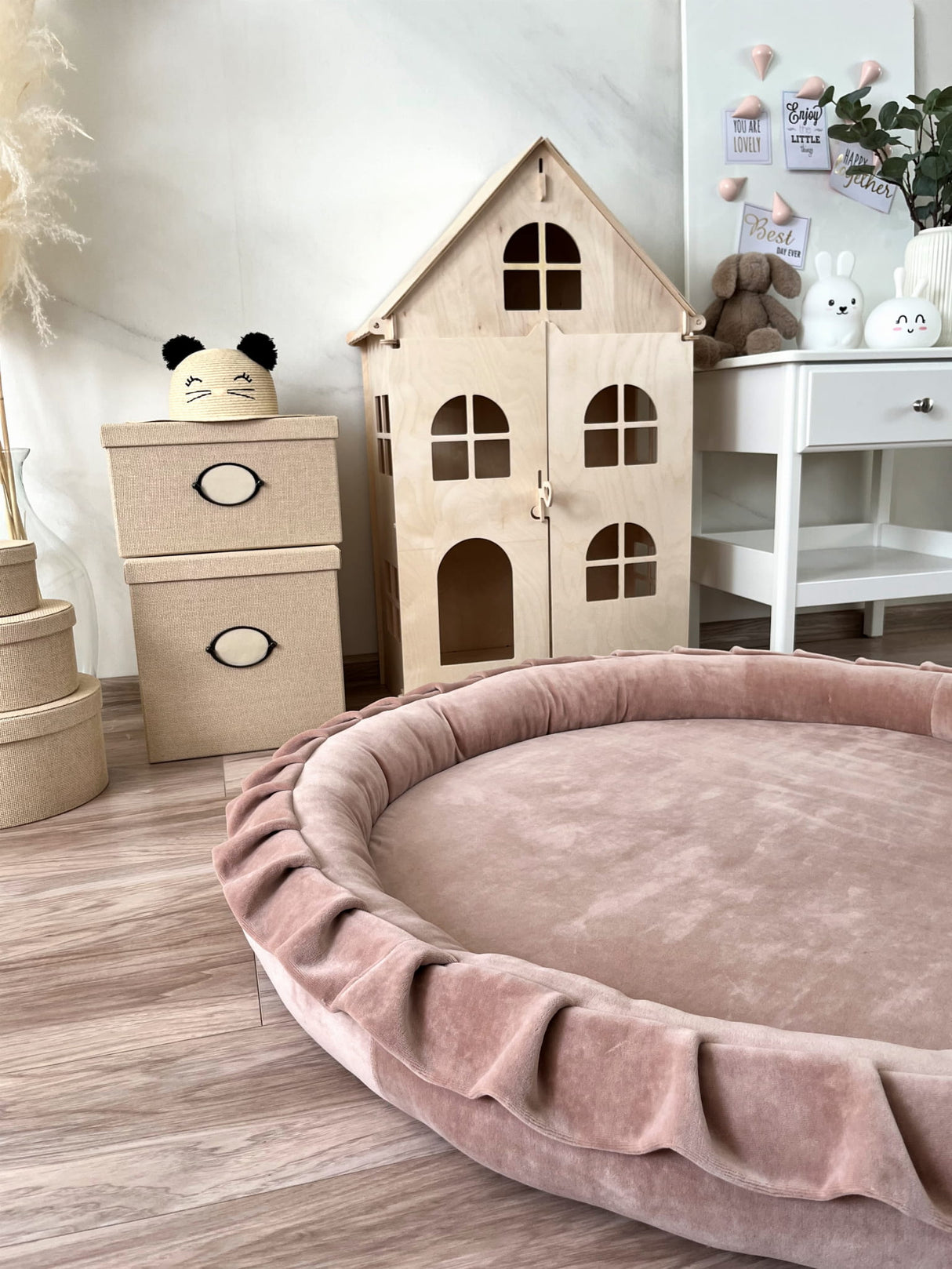 Junior Nest velvet, Beige