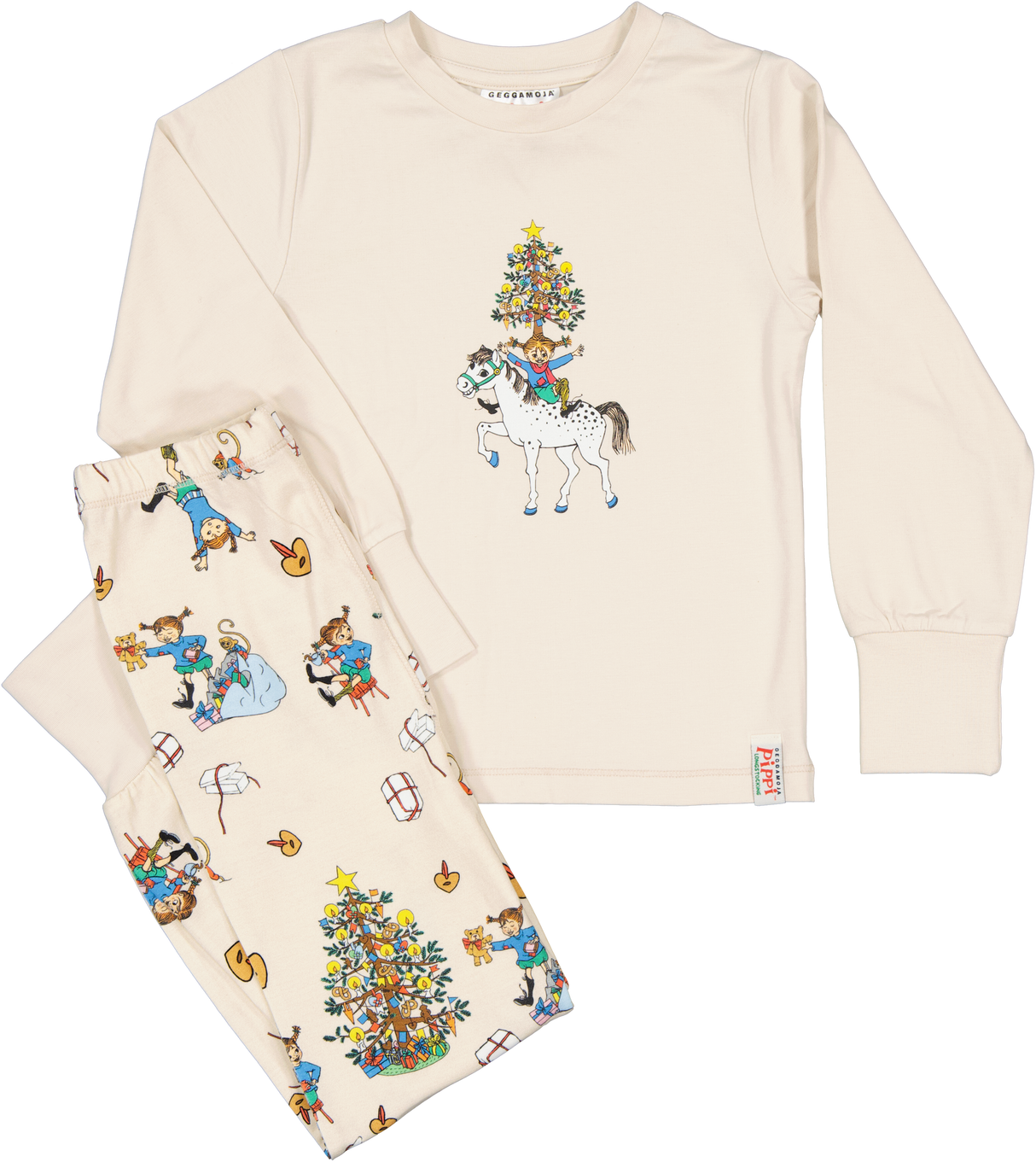 Pyjamas tvådelad Pippi Långstrump JUL
