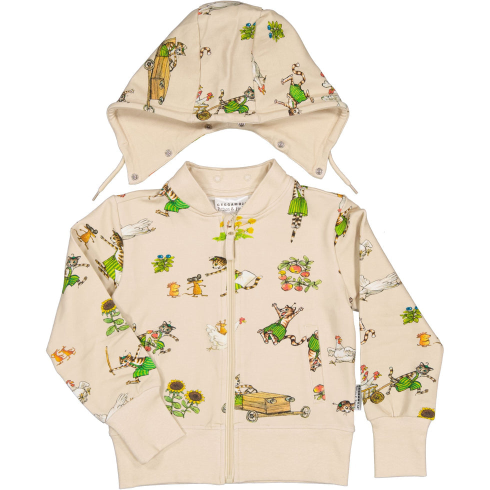 Hoodie Pettson och Findus Beige