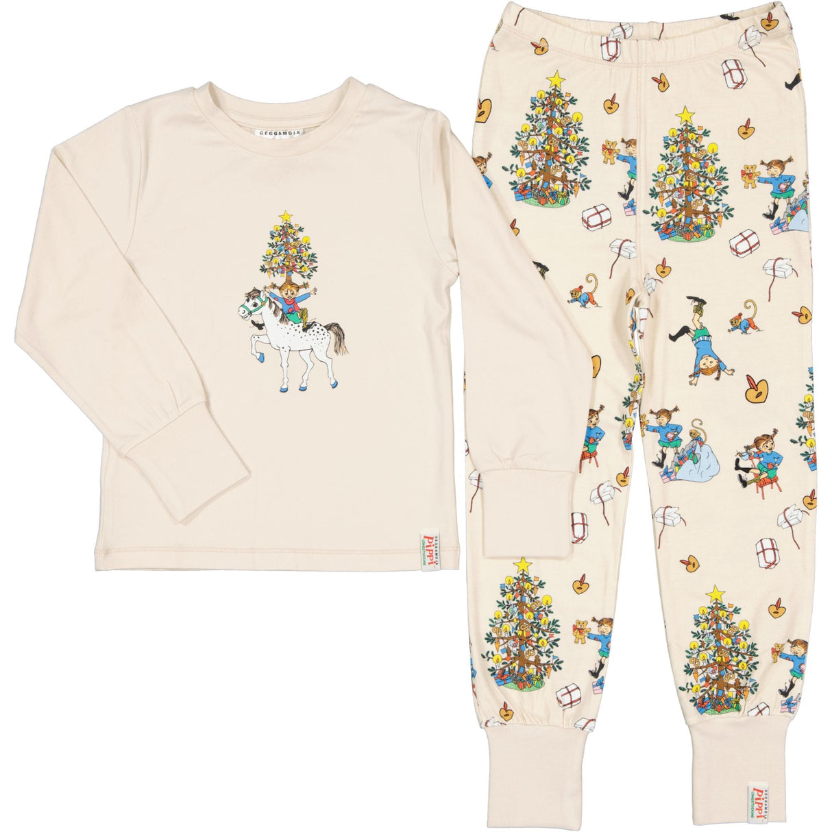 Pyjamas tvådelad Pippi Långstrump JUL