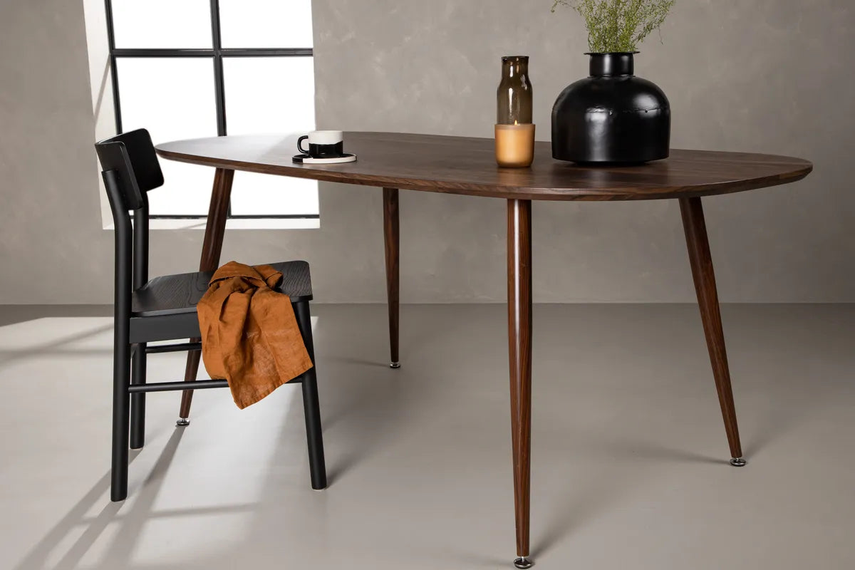 SANFORD |Ovalt Matbord 180 x 90 | Mörkbrun