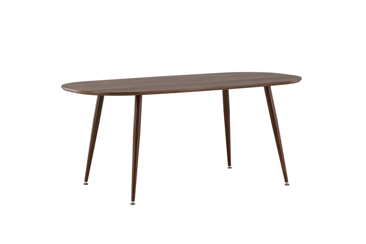 SANFORD |Ovalt Matbord 180 x 90 | Mörkbrun