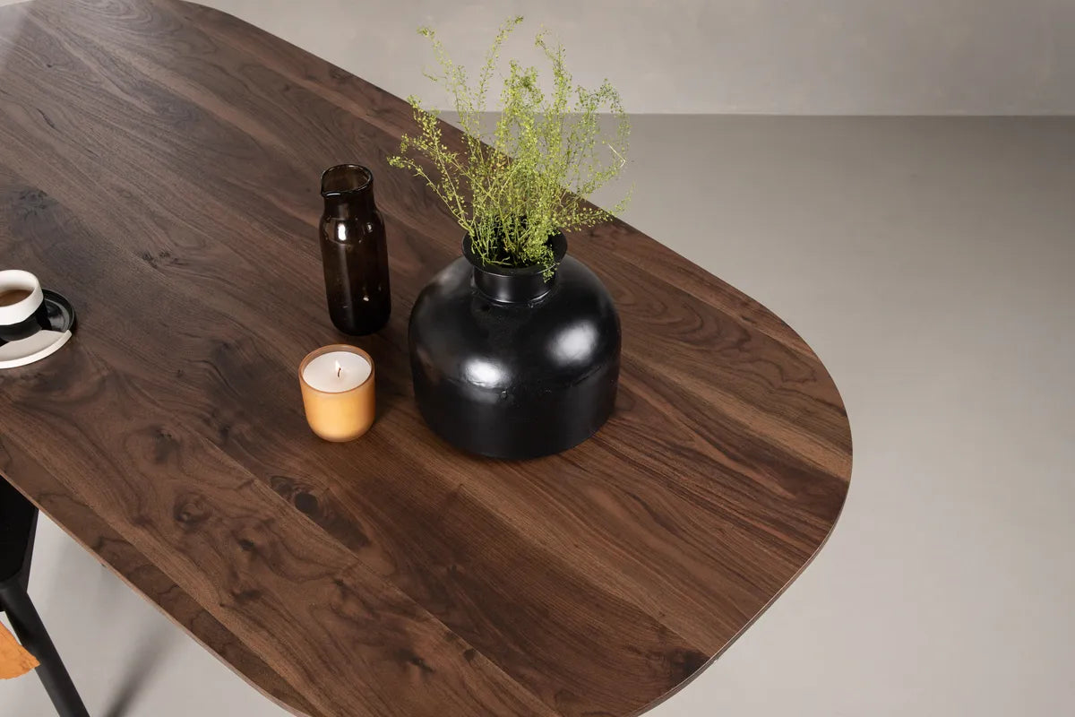 SANFORD |Ovalt Matbord 180 x 90 | Mörkbrun