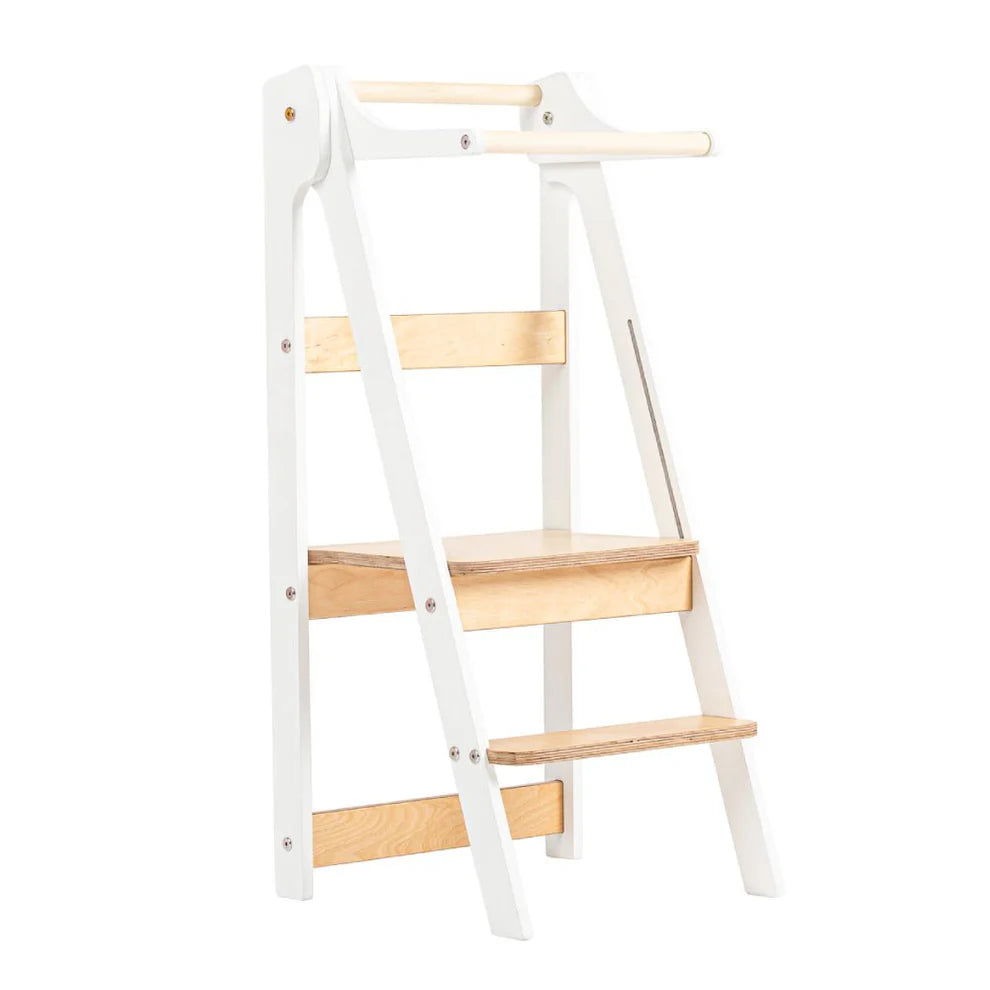 Folding Kitchen Tower, White