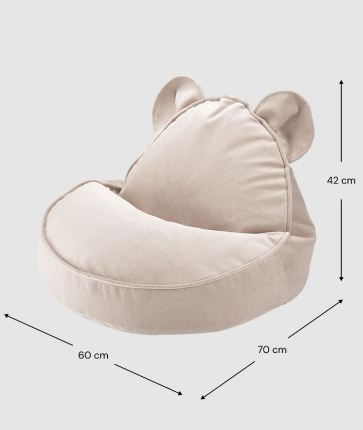 Bear Beanbag, Dusty Beige