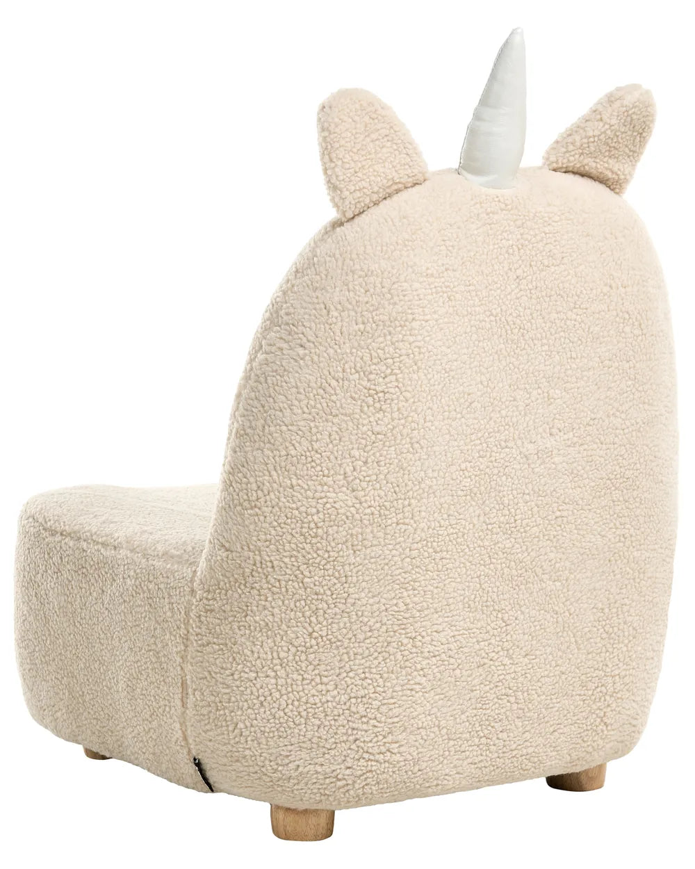 Barnfåtölj Enhörning LULEA Bouclé, Ljusbeige