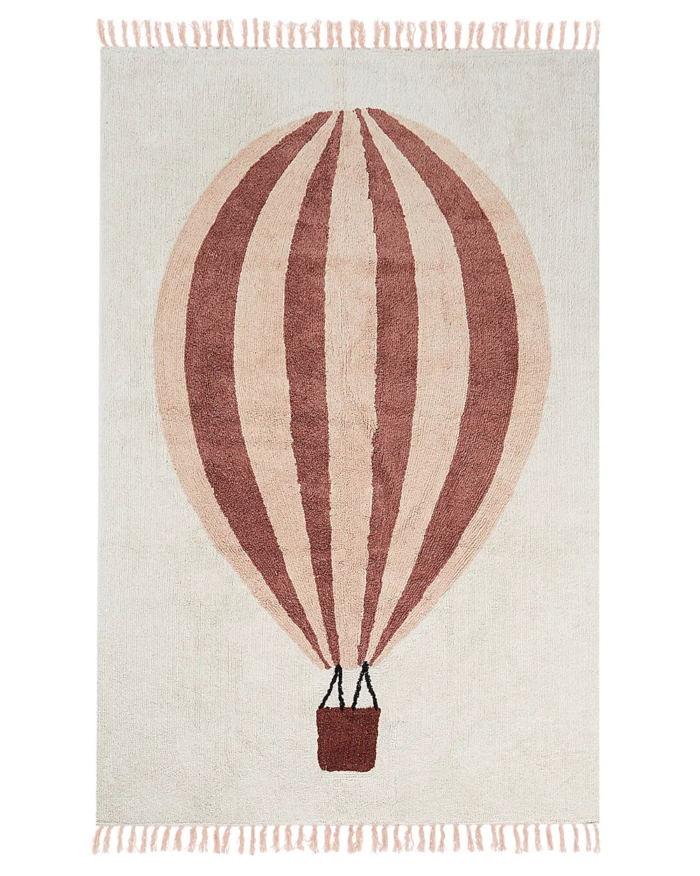 Barnmatta BAZALETI Ljusbeige 140 x 200 cm Bomull