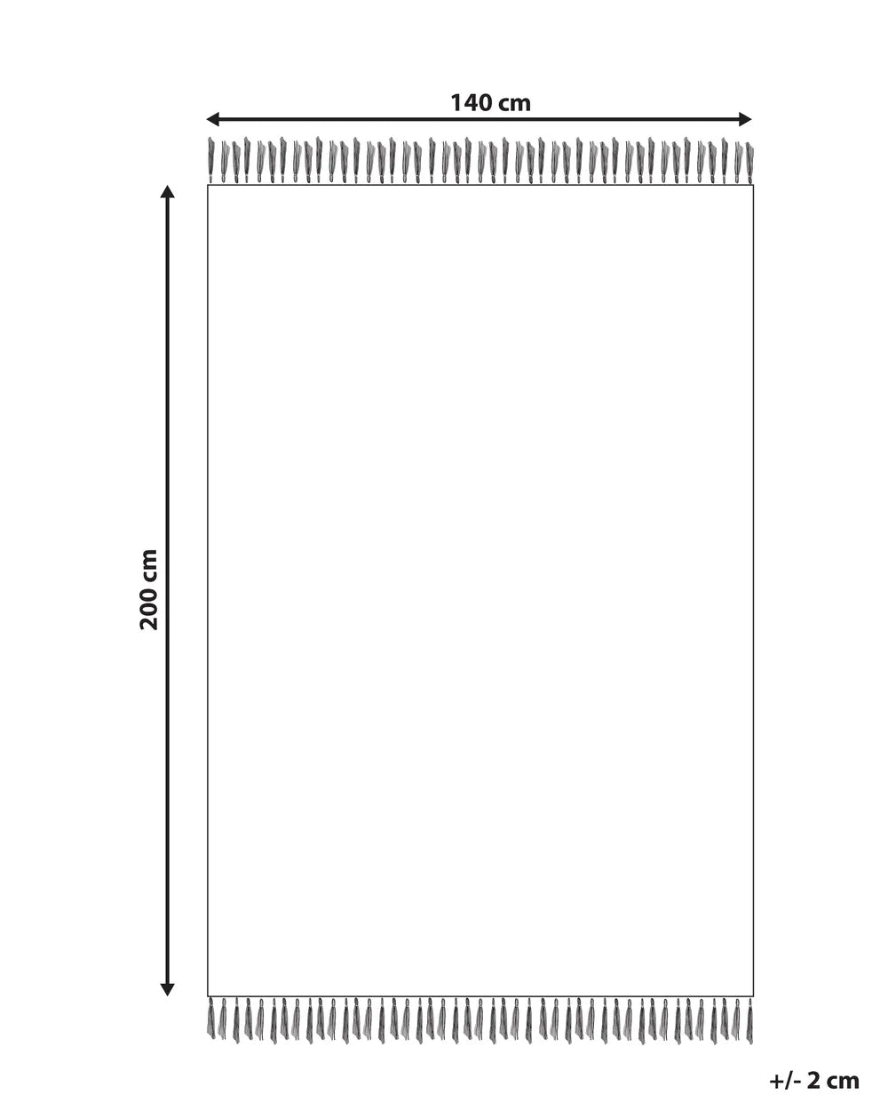 Barnmatta BAZALETI Ljusbeige 140 x 200 cm Bomull