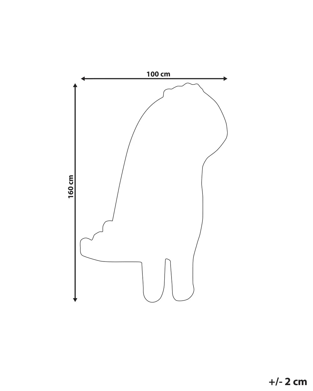 Barnmatta DINO Grå 100 x 160 cm Ull