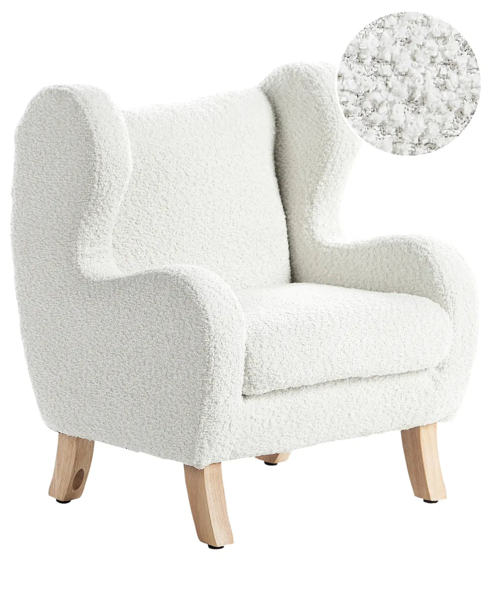 Barnfåtölj FARUM Bouclé, Off White