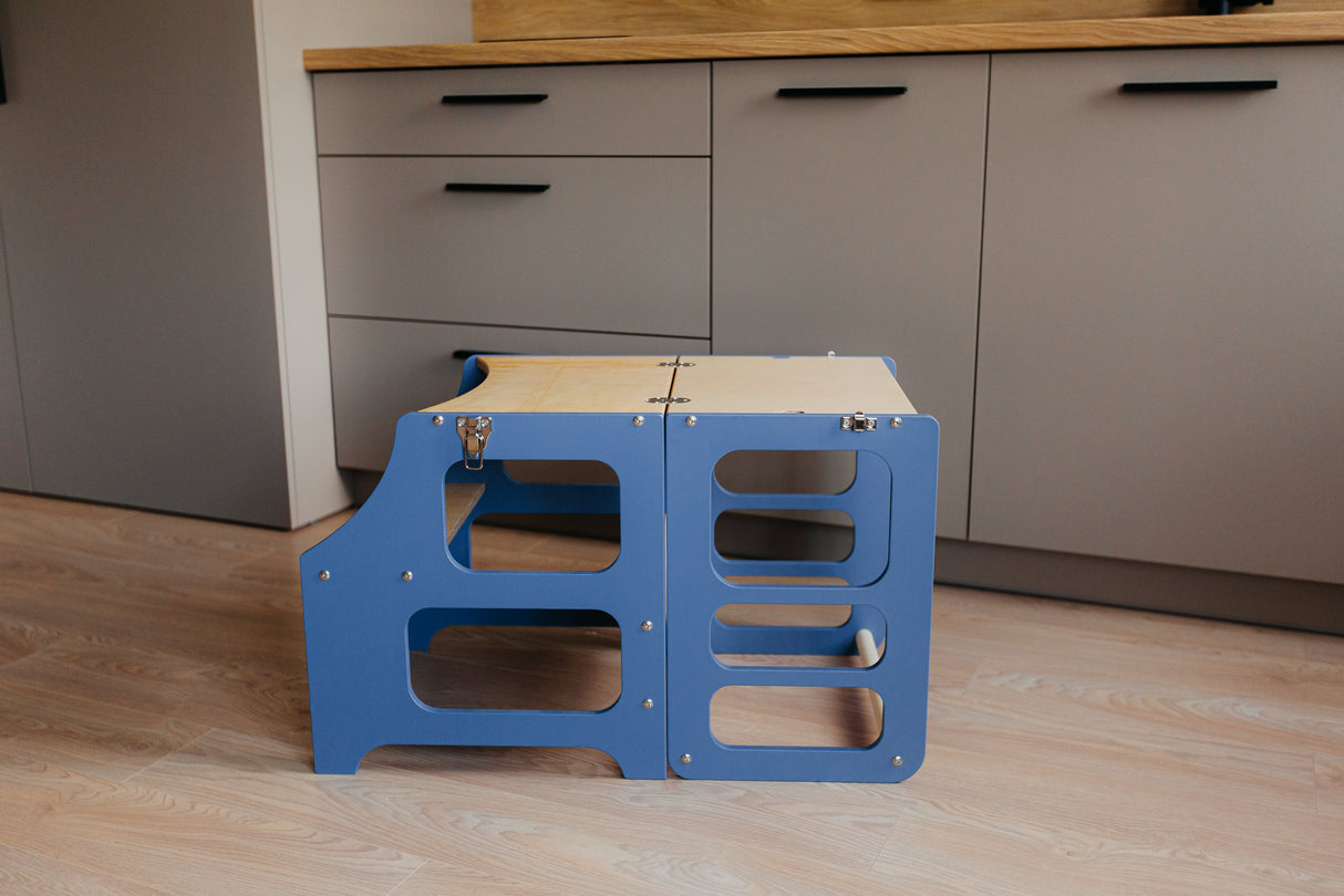 Foldable kitchen tower, Blue