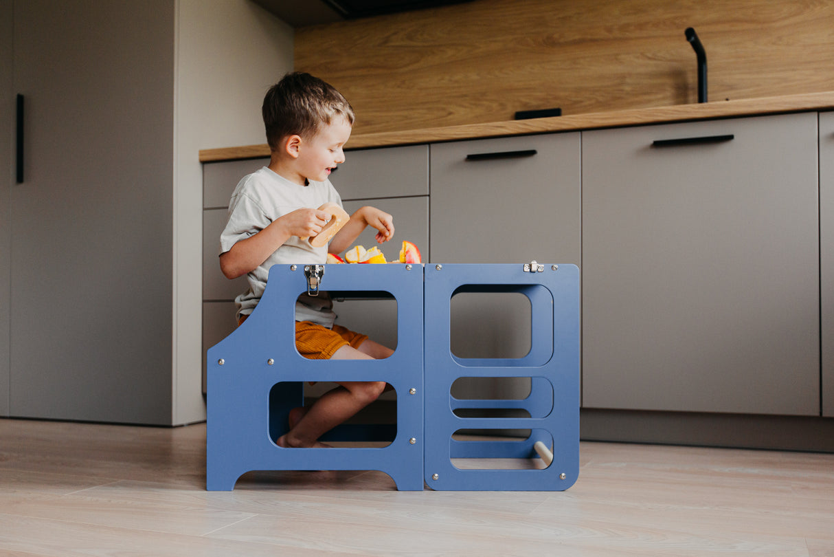 Foldable kitchen tower, Blue