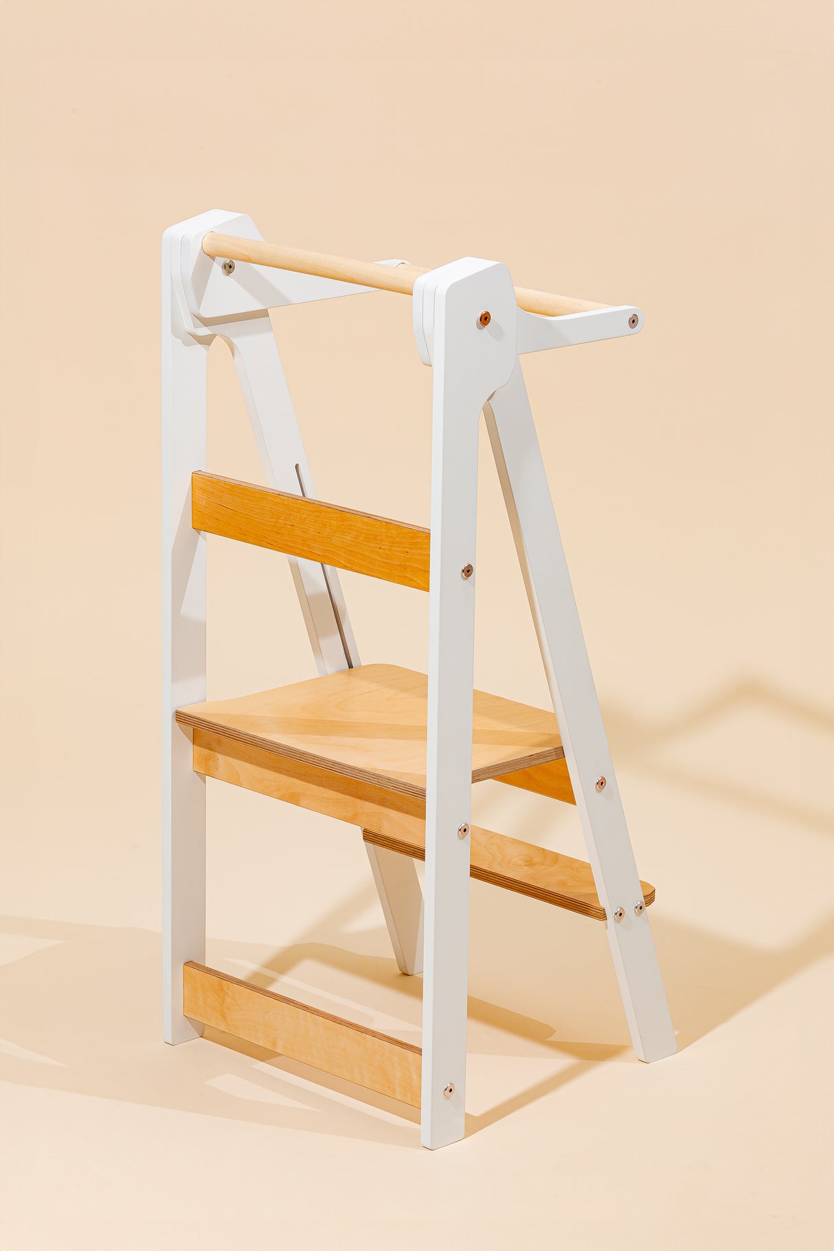 Folding Kitchen Tower, White
