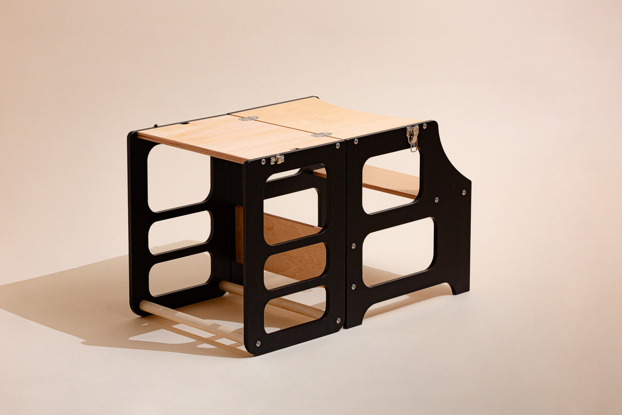 Foldable kitchen tower, Black