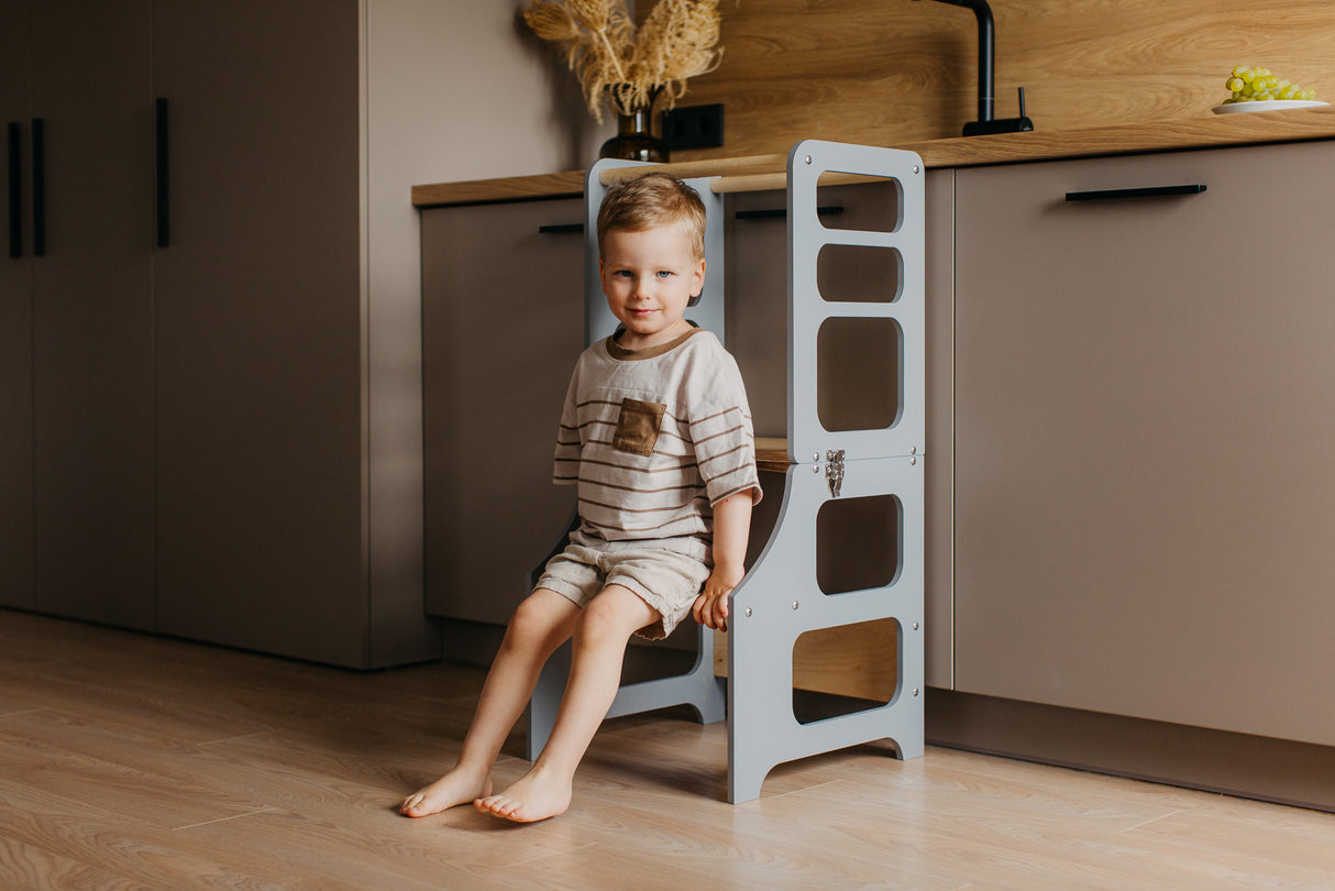 Foldable kitchen tower, Grey