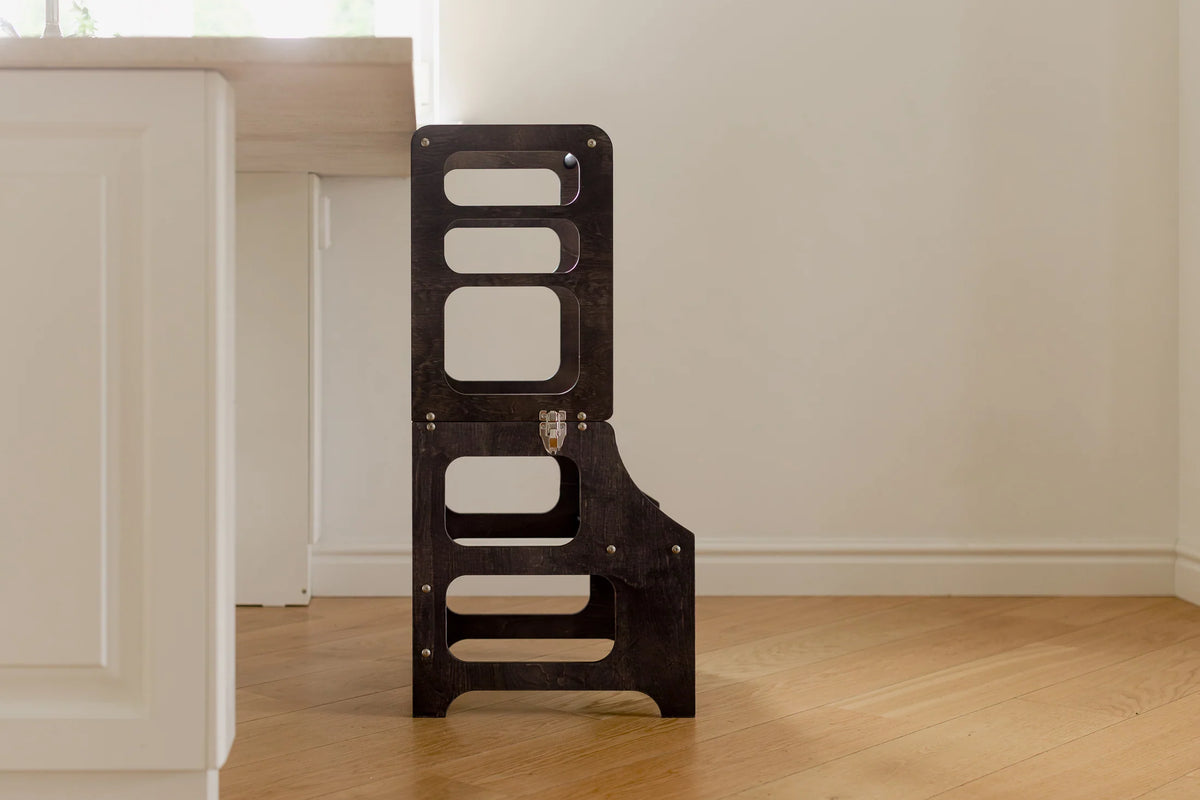 Mid-Century Modern Foldable Kitchen Tower | Black