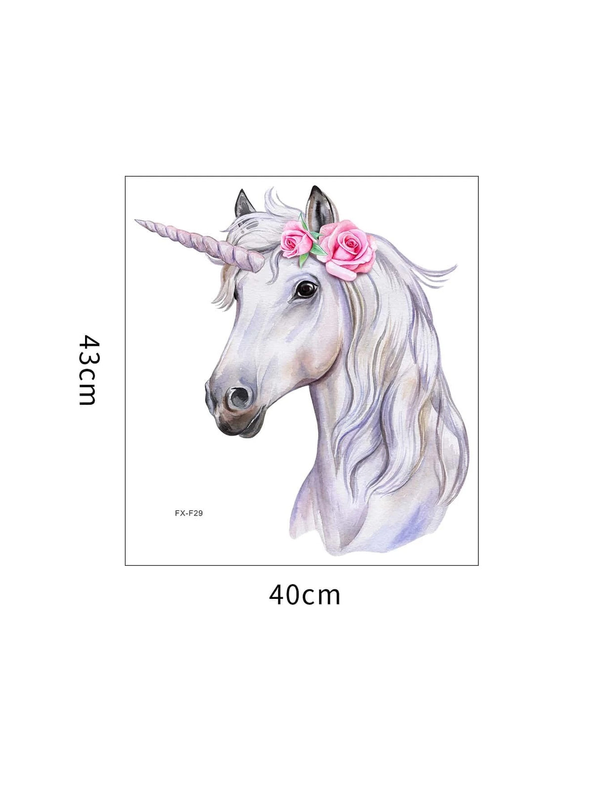 Väggdekal, Unicornhuvud