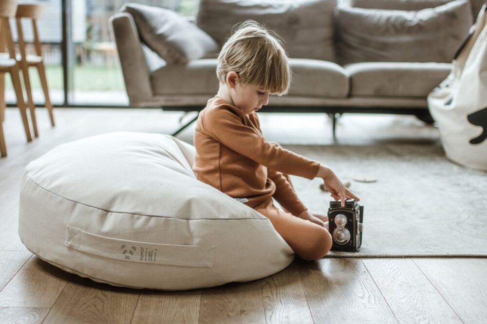 Sittpuff, grå