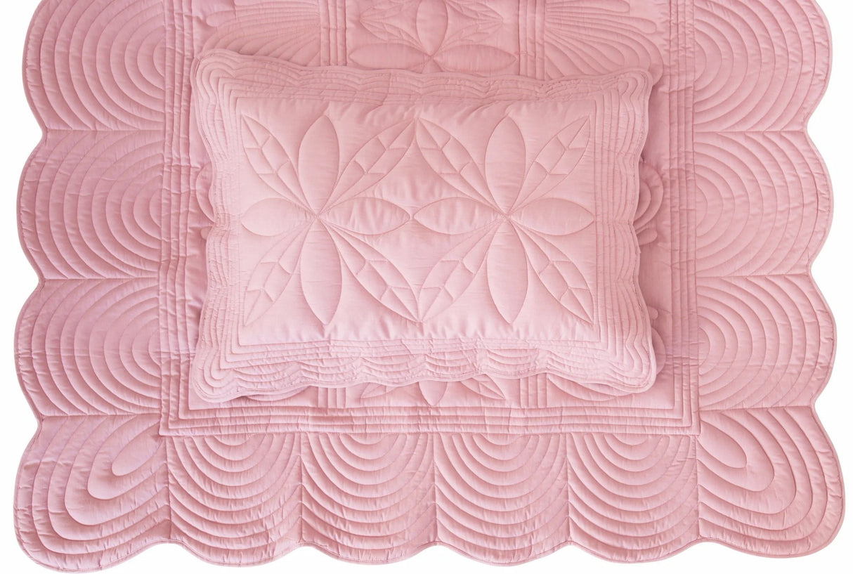 Överkast och kuddfodral King 170x235 cm, Rose